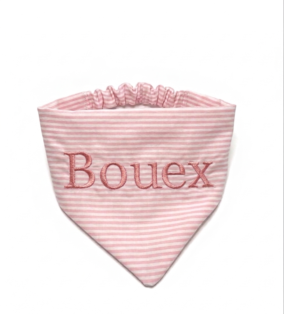 Pink Stripe Tailored Trails Scrunchie Bandana *PERSONALISED