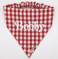 Red Gingham Bandana Personalised