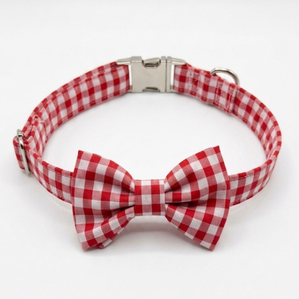 Red Gingham Collar and Bow