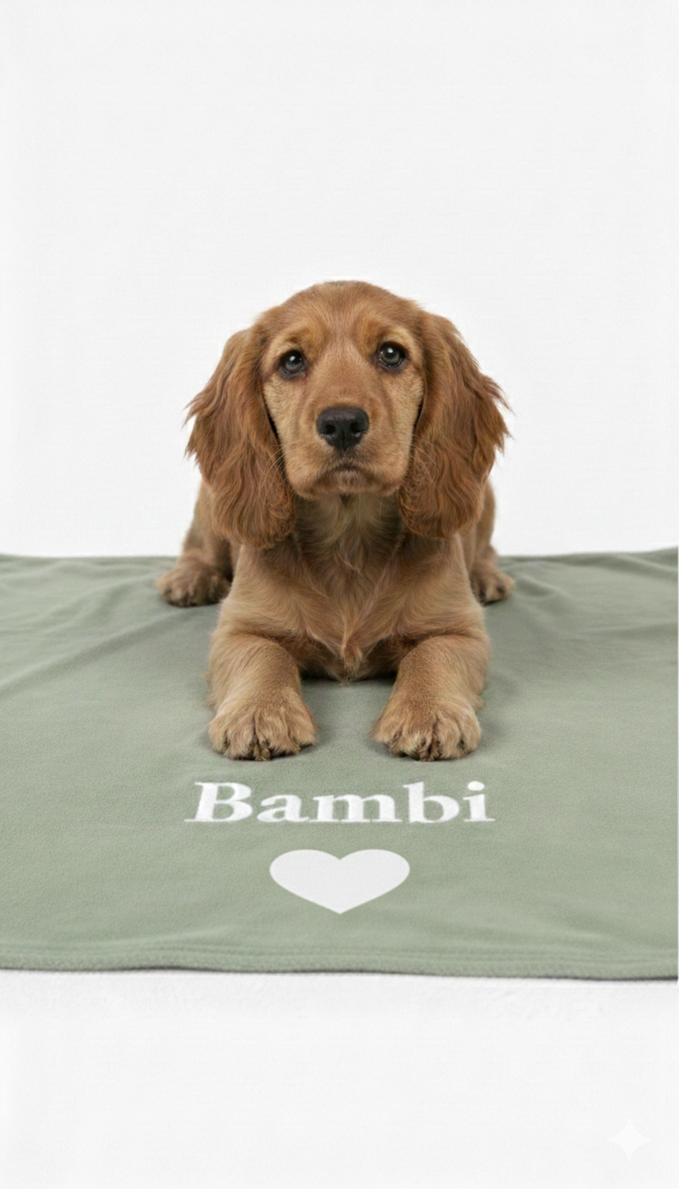 Evergreen embroidered fleece blanket