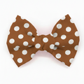 Brown polka dot bow