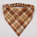 Harvest Plaid Personalized Dog Bandana