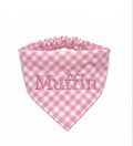 Pink Gingham Tailored Trails Scrunchie Bandana *PERSONALISED