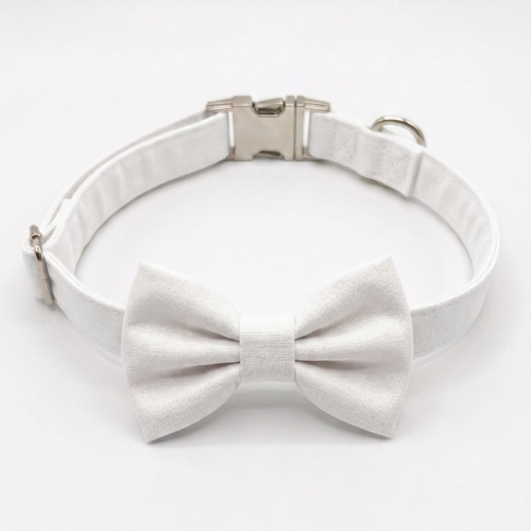 Pearl White Collar and Bow