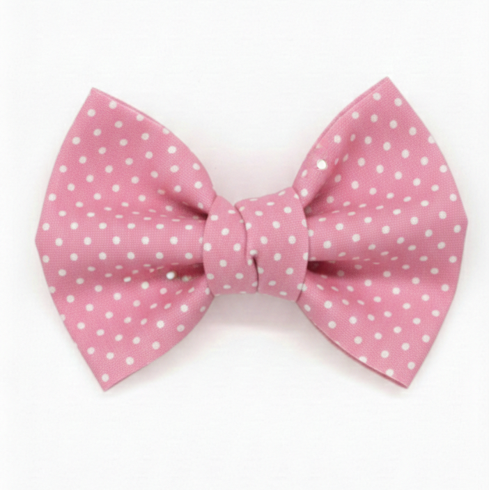 Pink polka dot bow