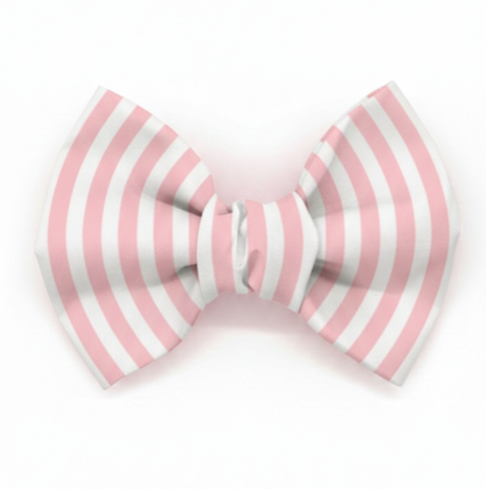 Pink stripe bow