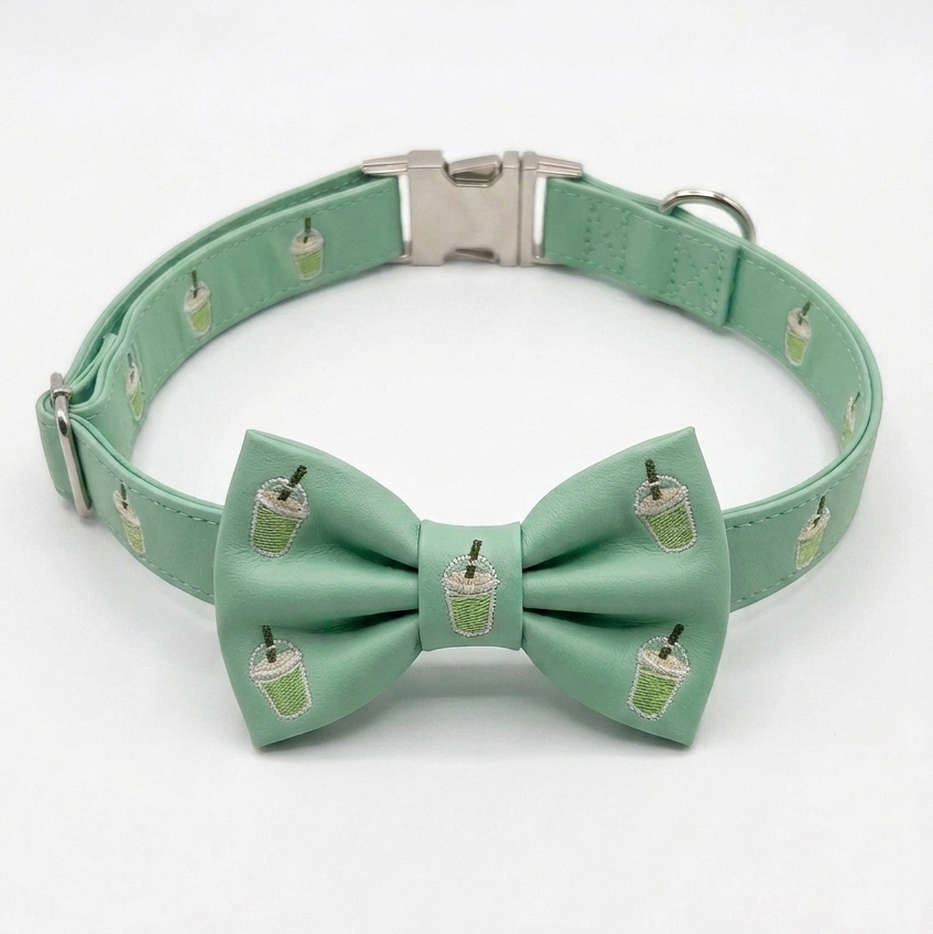 Matcha Latte Collar And Bow