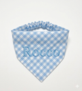 Blue Gingham Tailored Trails Scrunchie Bandana *PERSONALISED