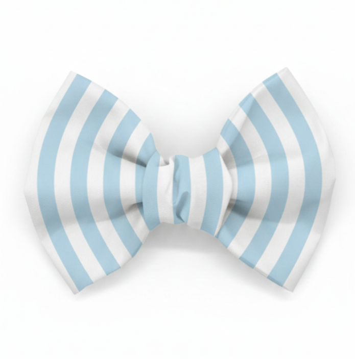 Blue stripe bow