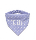 Lilac Polka Dot Tailored Trails Scrunchie Bandana *PERSONALISED