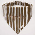 Chestnut Stripe Personalized Dog Bandana
