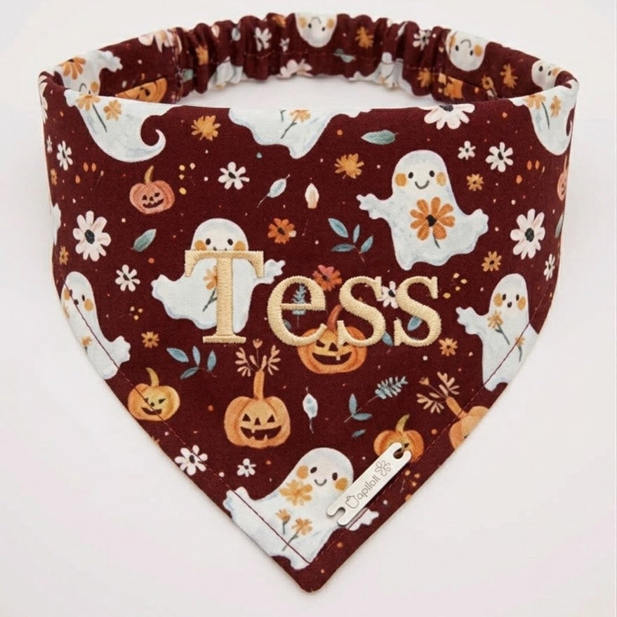 Ghastly Botanical Personalized Dog Bandana