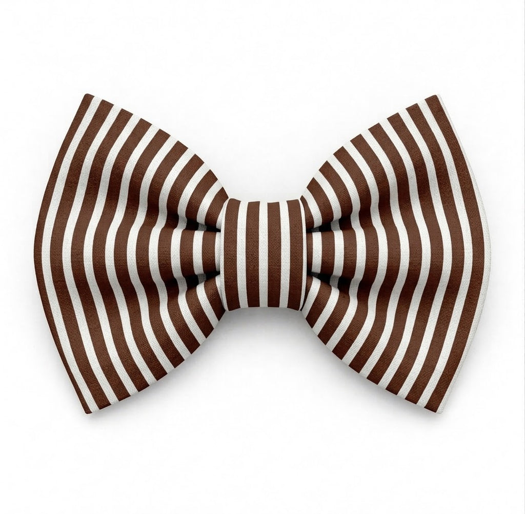 Chestnut Stripe Bow Tie