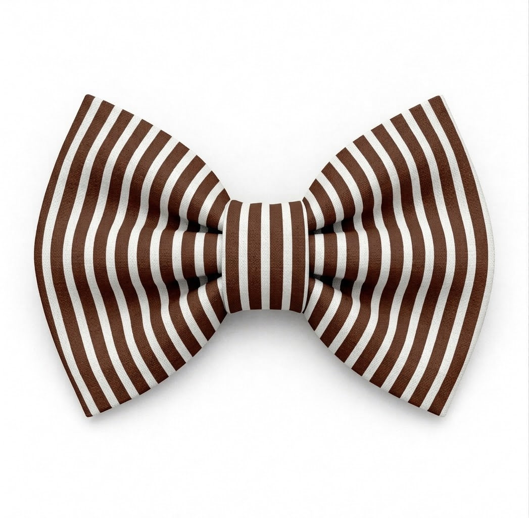 Chestnut Stripe Bow Tie