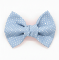 Blue polka dot bow