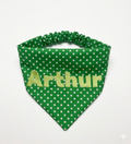Green Polka Dot Tailored Trails Scrunchie Bandana *PERSONALISED