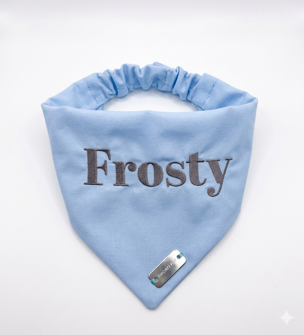 Baby Blue Tailored Trails Scrunchie Bandana *PERSONALISED