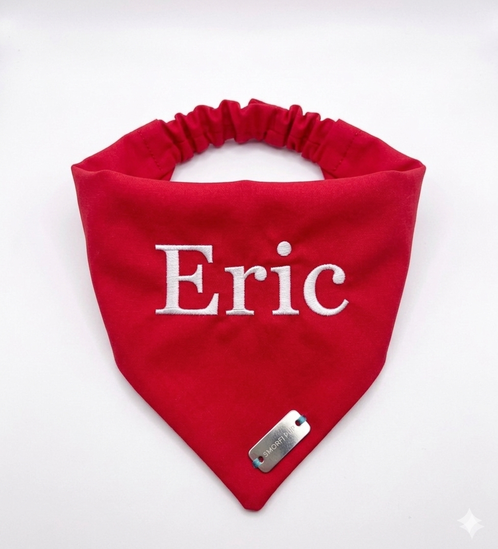 Red Tailored Trails Scrunchie Bandana *PERSONALISED